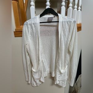 Sheer Cream Anthropologie Cardigan Size M
